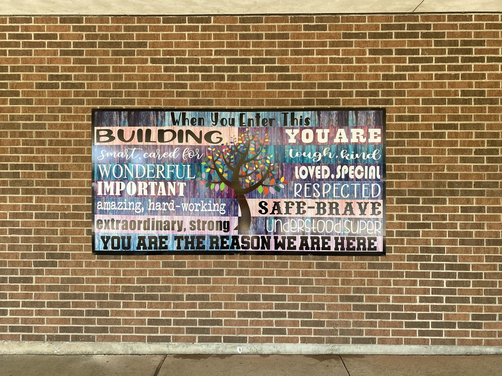 middle school sign