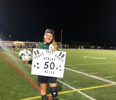 BLISS HITS CAREER MILESTONE IN SOCCER WIN