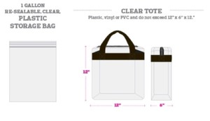 BAG GUIDELINES FOR EVENTS AT PIONEER
